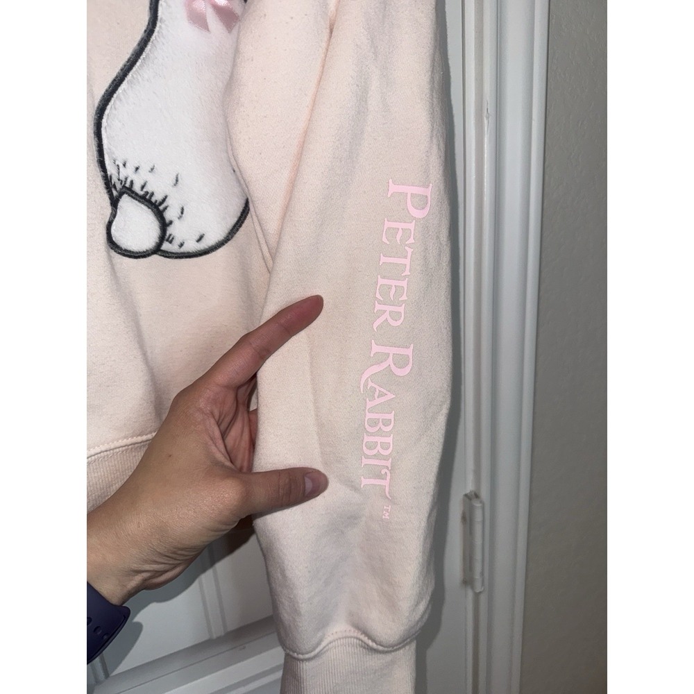 Peter Rabbit Bunny Pink Sweater Size S Coquette Girlhood Whimsy Fairy Kei Cute - Picture 4 of 8
